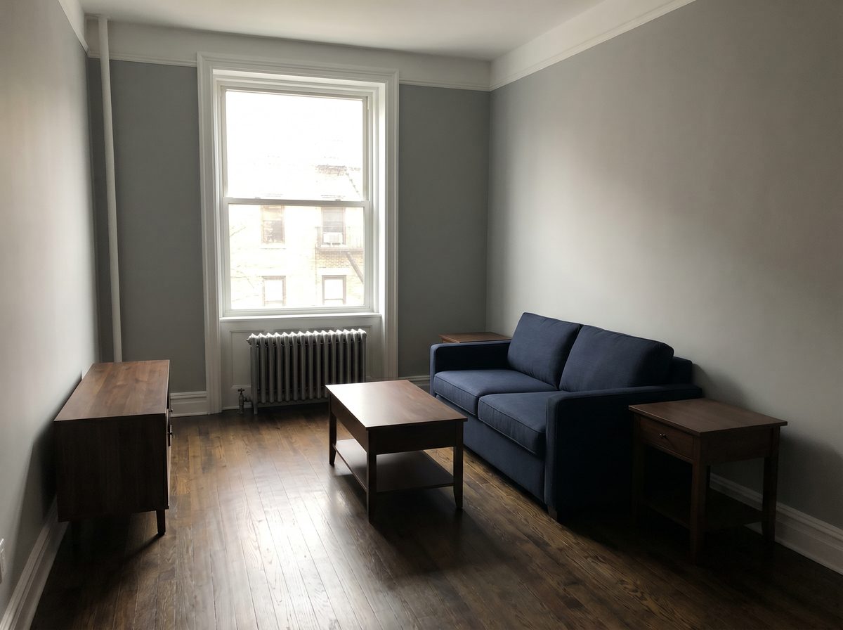 Apartment water damage cleanup in progress