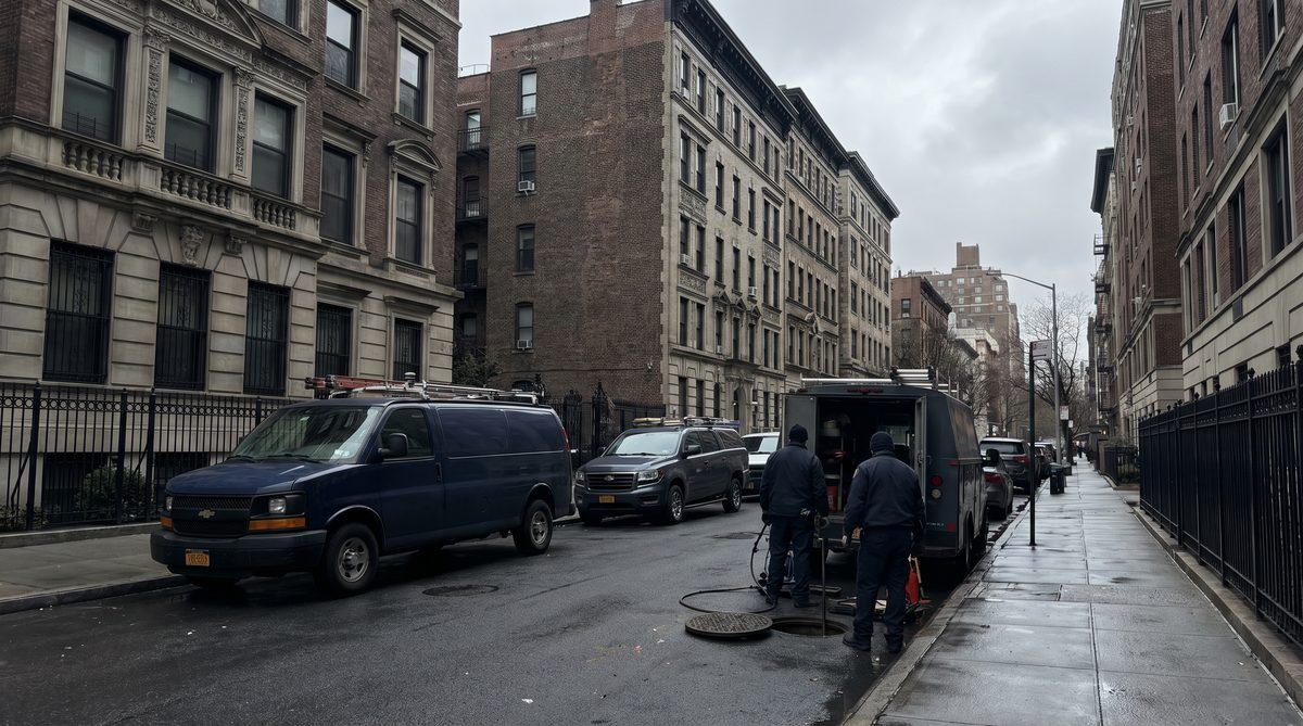 Kitchen water cleanup in Upper East Side apartment
